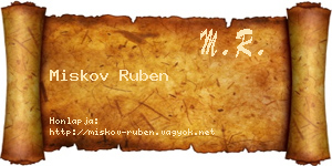 Miskov Ruben névjegykártya